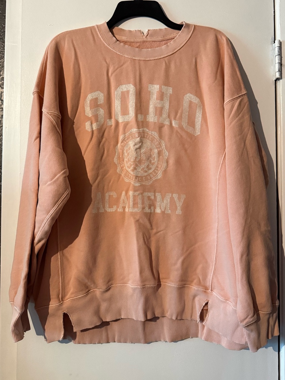Aerie Academy Pink Crewneck Sweater